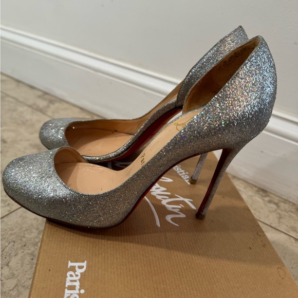 CHRISTIAN LOUBOUTIN Mini Glitter Helmour 100 Pumps - Picture 6 of 9